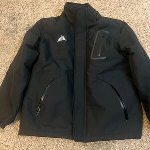 Moerdeng Kids Waterproof Winter Jacket, Size S, Black - Warm & Windproof